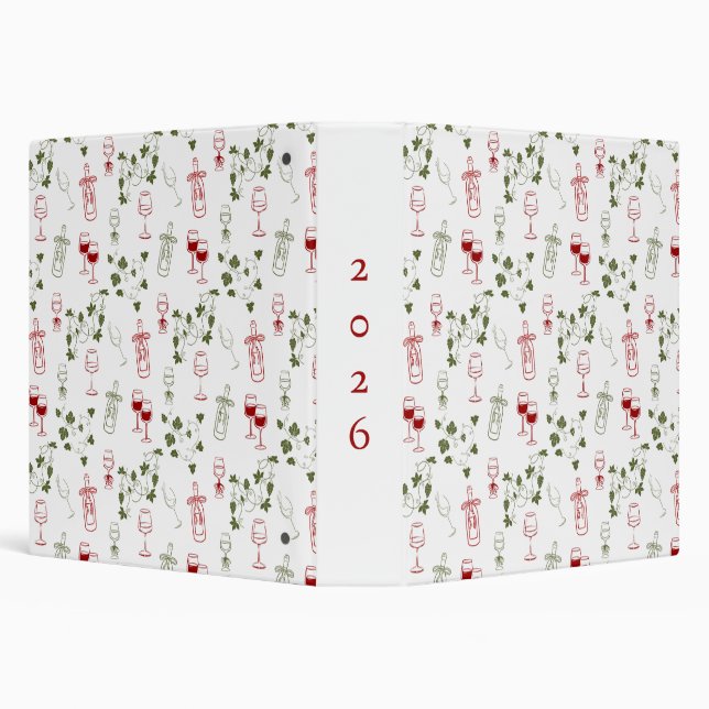 Aging Like Fine Wine 3 Ring Binder (Background)