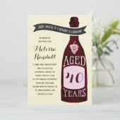 Aging Like Fine Wine | Birthday Party Invitation (Standing Front)