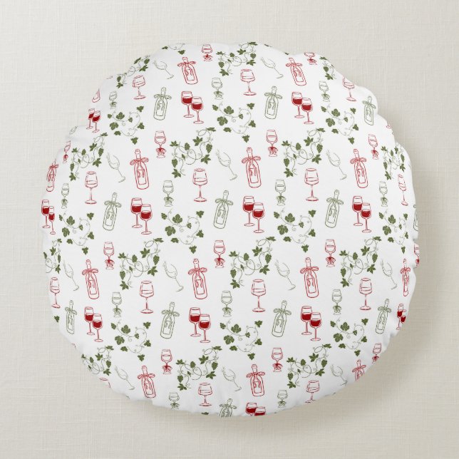 Aging Like Fine Wine Round Pillow (Front)