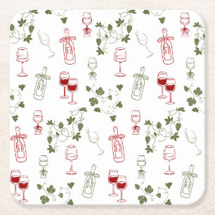 Aging Like Fine Wine Square Paper Coaster
