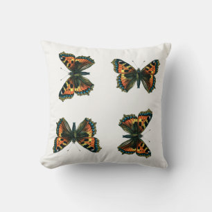 Aglais urticae - The Small Tortoiseshell Butterfly Throw Pillow