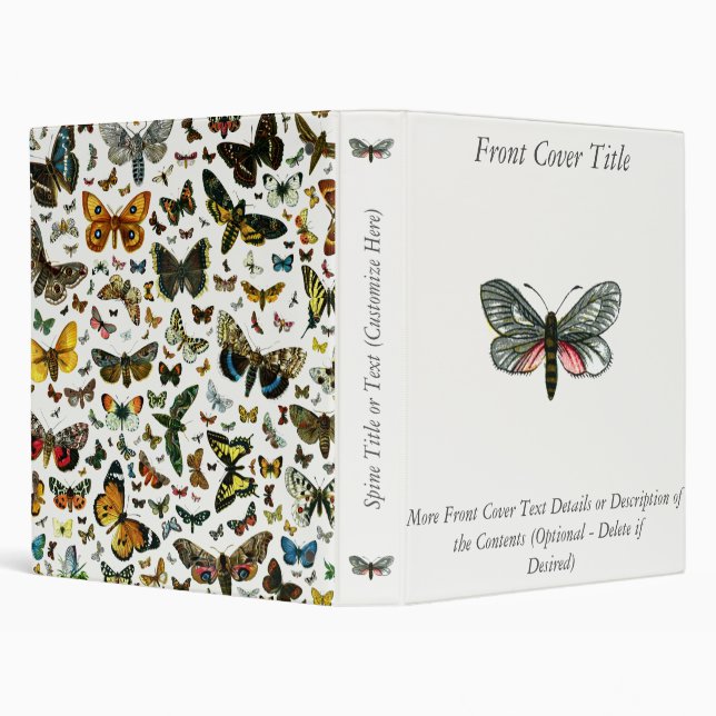 Aglaope infausta - Almond-Tree Leaf Skeletonizer 3 Ring Binder (Background)