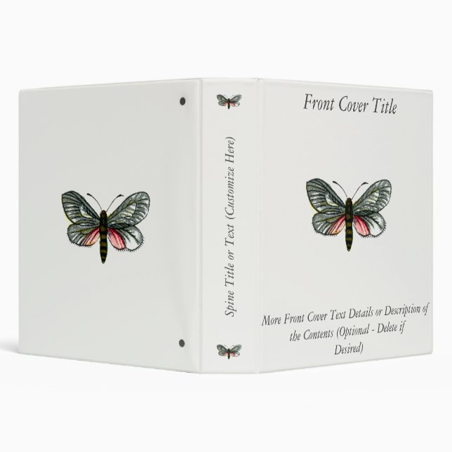 Aglaope infausta - Almond-Tree Leaf Skeletonizer 3 Ring Binder (Background)