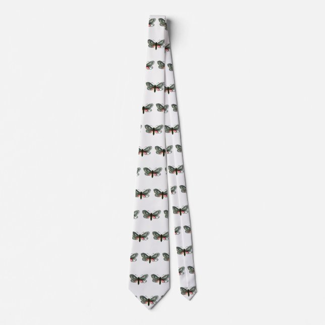 Aglaope infausta - Almond-Tree Leaf Skeletonizer Neck Tie (Front)