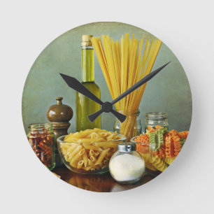 aglio, olio e peperoncino (garlic, oil and chili) round clock