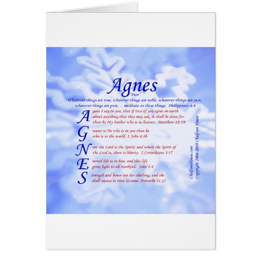 Agnes Acrostic Cards (Front)