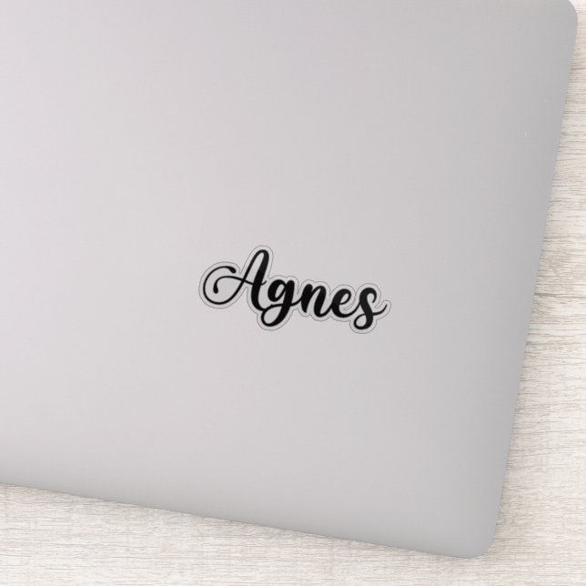 Agnes Name - Handwritten Calligraphy Sticker (Detail)