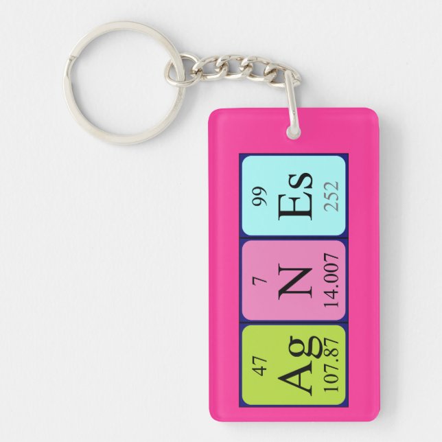 Agnes periodic table name keyring (Front)