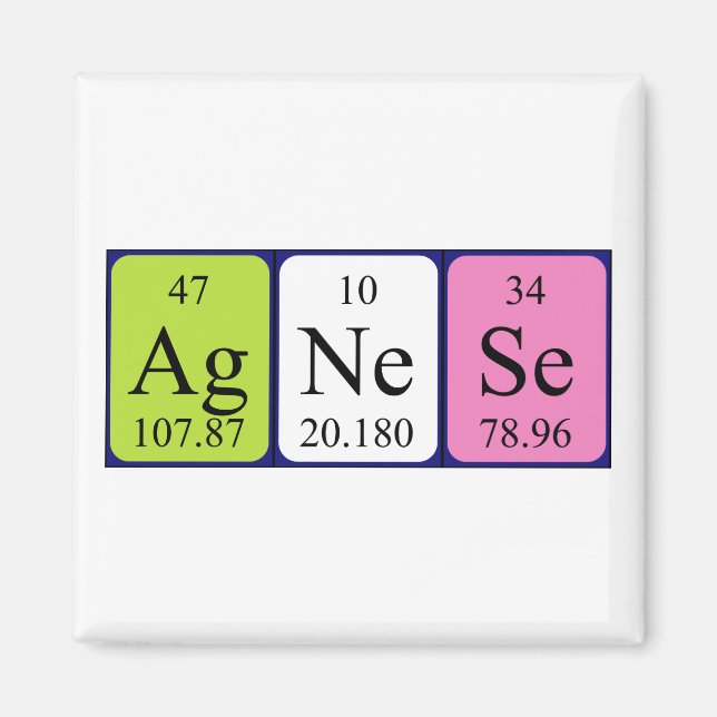 Agnese periodic table name magnet (Front)