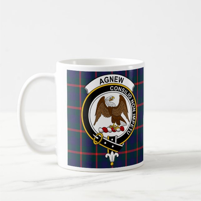 Agnew Clan Badge Coffee Mug - Size 11oz (Left)