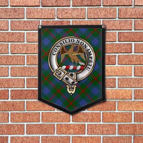 Agnew Clan Badge & Tartan Banner  