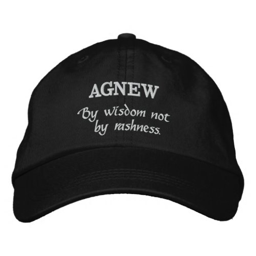 Agnew Clan Motto Embroidered Hat