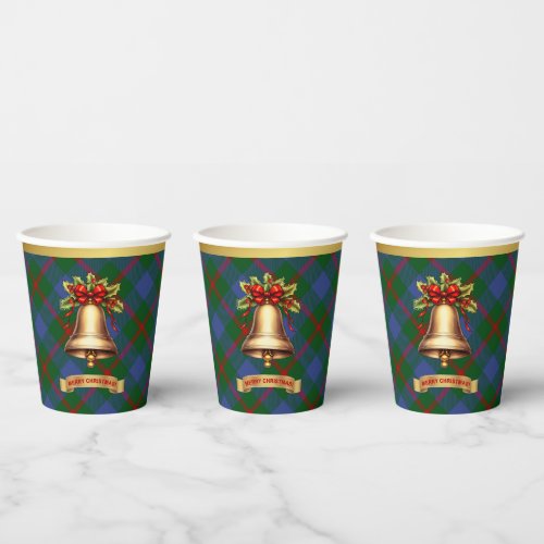 Agnew Personalized Tartan Christmas Paper Cups