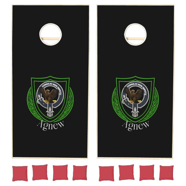 Agnew Scottish Clan Crest Cornhole Set (Set)