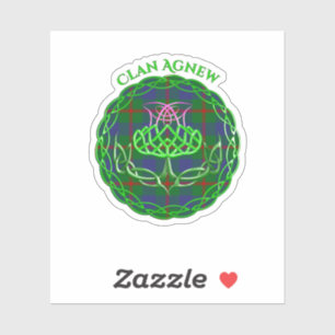Agnew Scottish Tartan Celtic Thistle Sticker