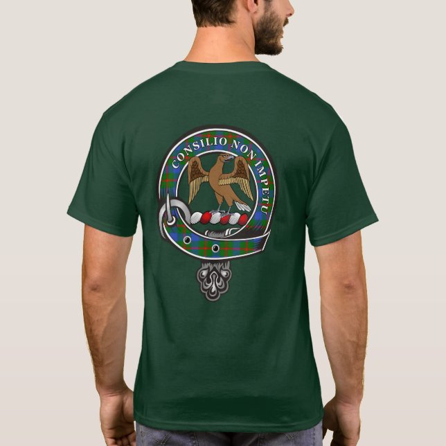 Agnew Tartan Clan Badge Personalized T-Shirt (Back)