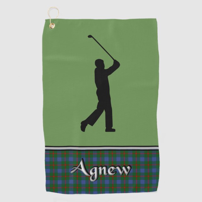 Agnew Tartan Golf Towel His (Front)