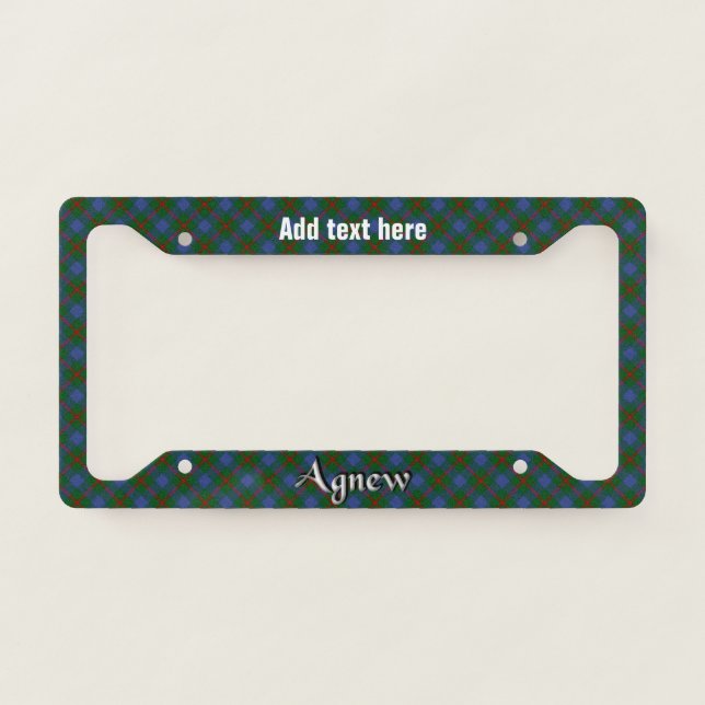 Agnew Tartan License Plate Frame (Front)