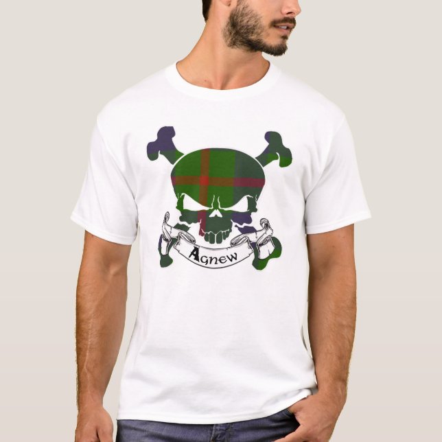 Agnew Tartan Skull T-Shirt (Front)