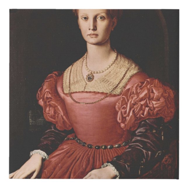 Agnolo Bronzino - Portrait of Lucrezia Panciatichi Faux Canvas Print (Front)