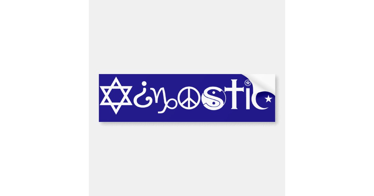 Agnostic Bumper Sticker | Zazzle