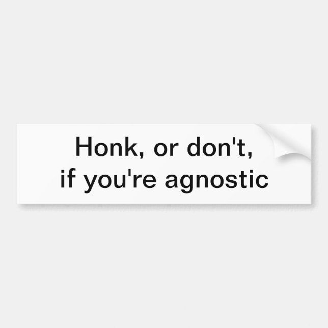 agnostic bumper sticker (Front)