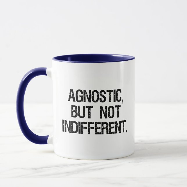 Agnostic, But Not Indifferent Mug (Left)