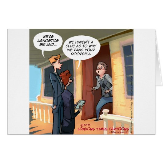 Agnostic Missionaries Funny Cards (Front Horizontal)