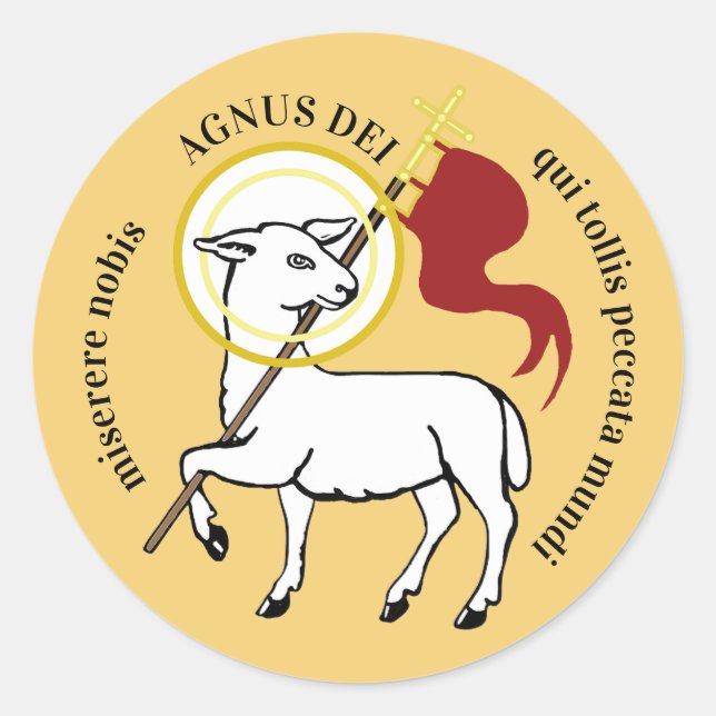 Agnus Dei  Classic Round Sticker (Front)