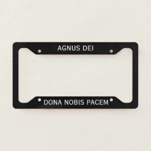 AGNUS DEI DONA NOBIS PACEM CATHOLIC LICENSE PLATE FRAME