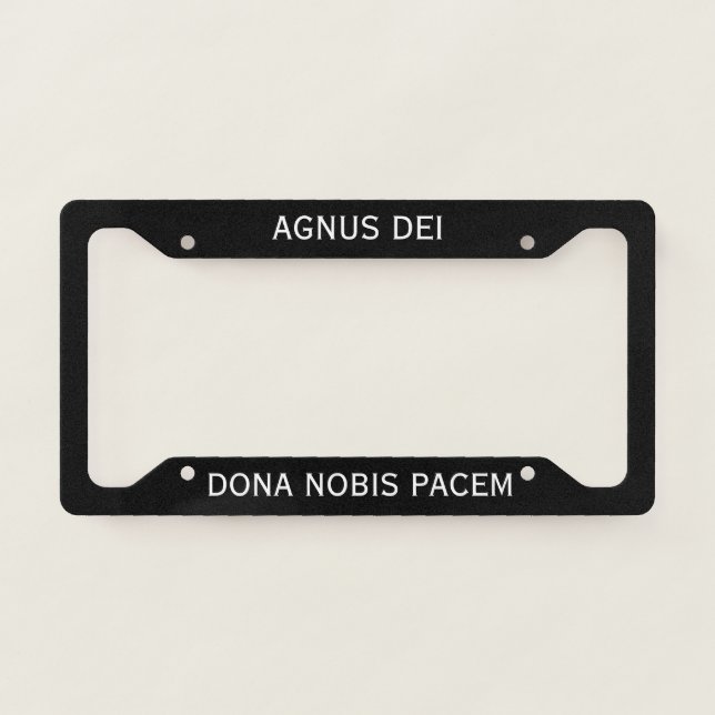AGNUS DEI DONA NOBIS PACEM CATHOLIC LICENSE PLATE FRAME (Front)