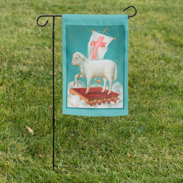Agnus Dei (Lamb of God) Garden Flag (In SItu)