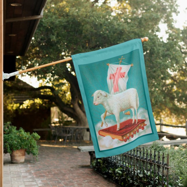 Agnus Dei (Lamb of God) House Flag (In SItu)