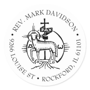 Agnus Dei Lamb of God Religious Priest Classic Round Sticker