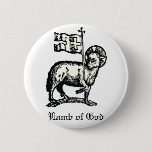 Agnus Dei The Paschal Lamb of God Fine Art Button
