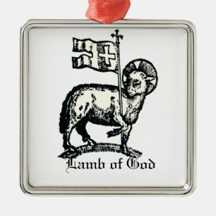 Agnus Dei The Paschal Lamb of God Fine Art Metal Ornament