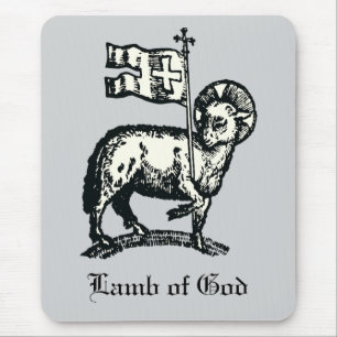Agnus Dei The Paschal Lamb of God Fine Art Mouse Pad