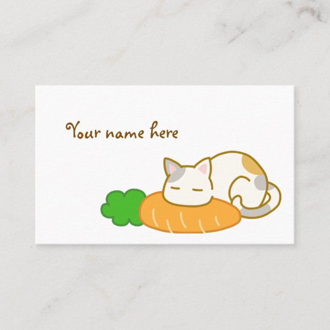 [Agonose Neko] A cat resting its jaw Business Card (Front)