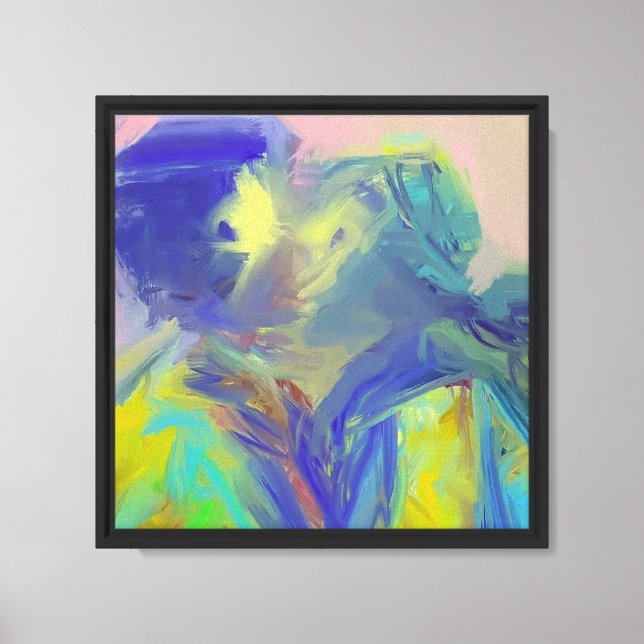 Agony: High-Contrast Expressionist Wall Art Canvas (Front)