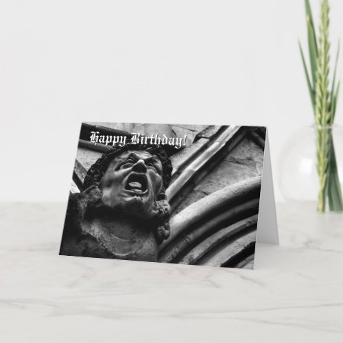 Agony of the Biting Imps Gothic Gargoyle birthday Card
