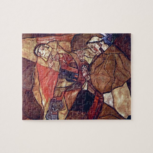 Agony, The Death Struggle by Egon Schiele Jigsaw Puzzle (Horizontal)