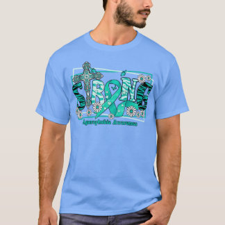 Agoraphobia Awareness cross ribbon Strong hope lov T-Shirt