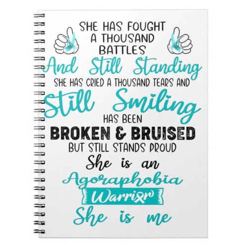 Agoraphobia Syndrome Warrior Gifts Notebook