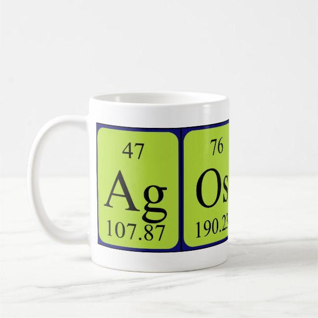 Agostina periodic table name mug (Left)