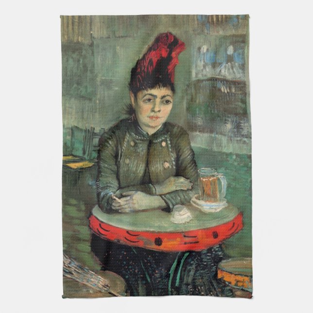 Agostina Segatori, Cafe du Tambourin by Van Gogh Kitchen Towel (Vertical)