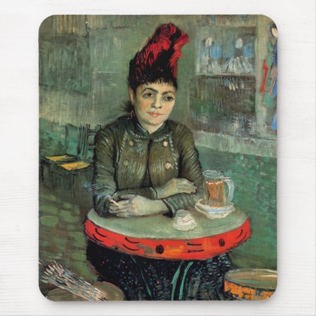 Agostina Segatori, Cafe du Tambourin by Van Gogh Mouse Pad (Front)