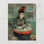 Agostina Segatori, Cafe du Tambourin by Van Gogh Postcard<br><div class="desc">Agostina Segatori Sitting in the Cafe du Tambourin by Vincent van Gogh is a portrait of a woman (the owner of the restaurant; Agostina Segatori) sitting at a table in her cabaret smoking a cigarette and drinking a beer. About the artist: Vincent Willem van Gogh (1853 -1890) was one of...</div>