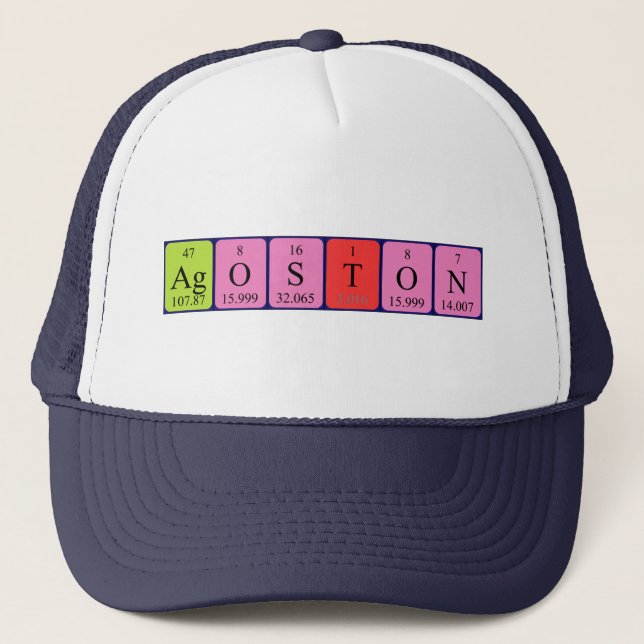 Ágoston periodic table name hat (Front)