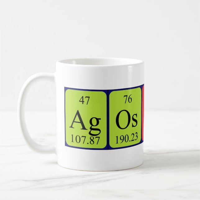 Ágoston periodic table name mug (Left)