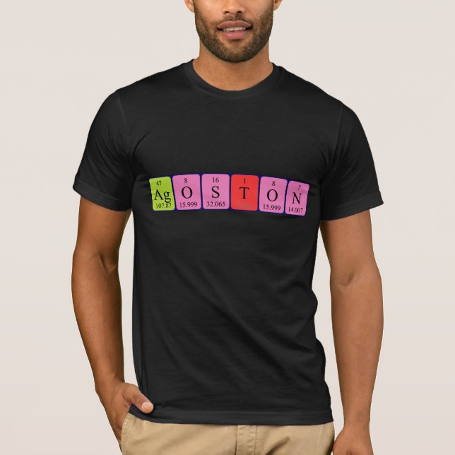 Ágoston periodic table name shirt (Front)